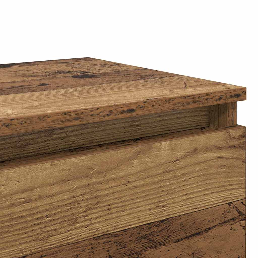 Nachtkastje met lade Oudhout 40 x 35 x 50 cm Bewerkt hout is nu te koop bij PeponiXL, paradijselijk wonen!