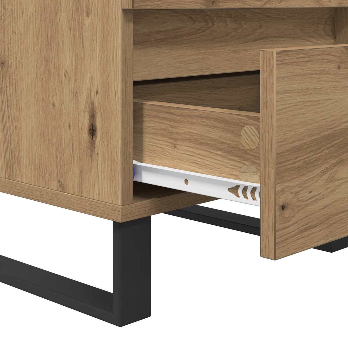 Nachtkastje 2 pcs Artisan Eiken 40 x 35 x 50 cm Bewerkt hout is nu te koop bij PeponiXL, paradijselijk wonen!