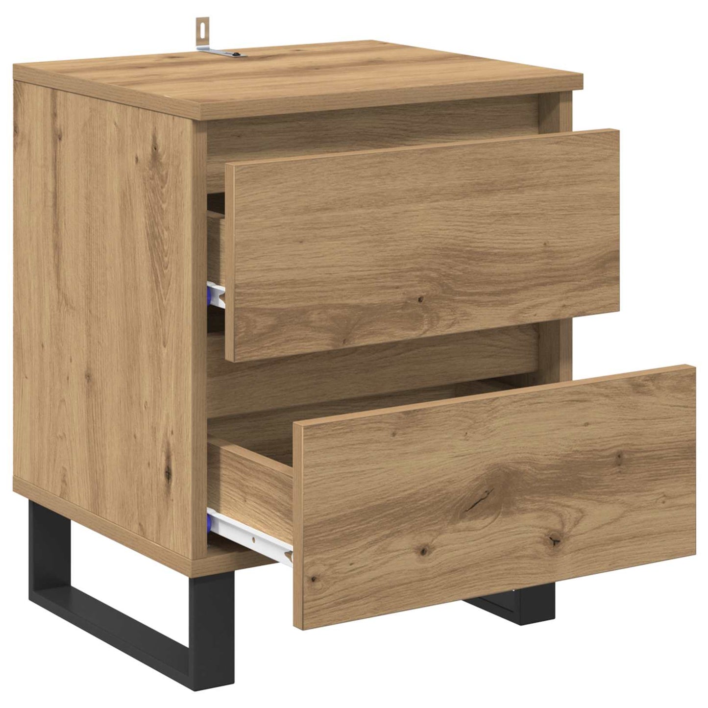 Nachtkastje 2 pcs Artisan Eiken 40 x 35 x 50 cm Bewerkt hout is nu te koop bij PeponiXL, paradijselijk wonen!
