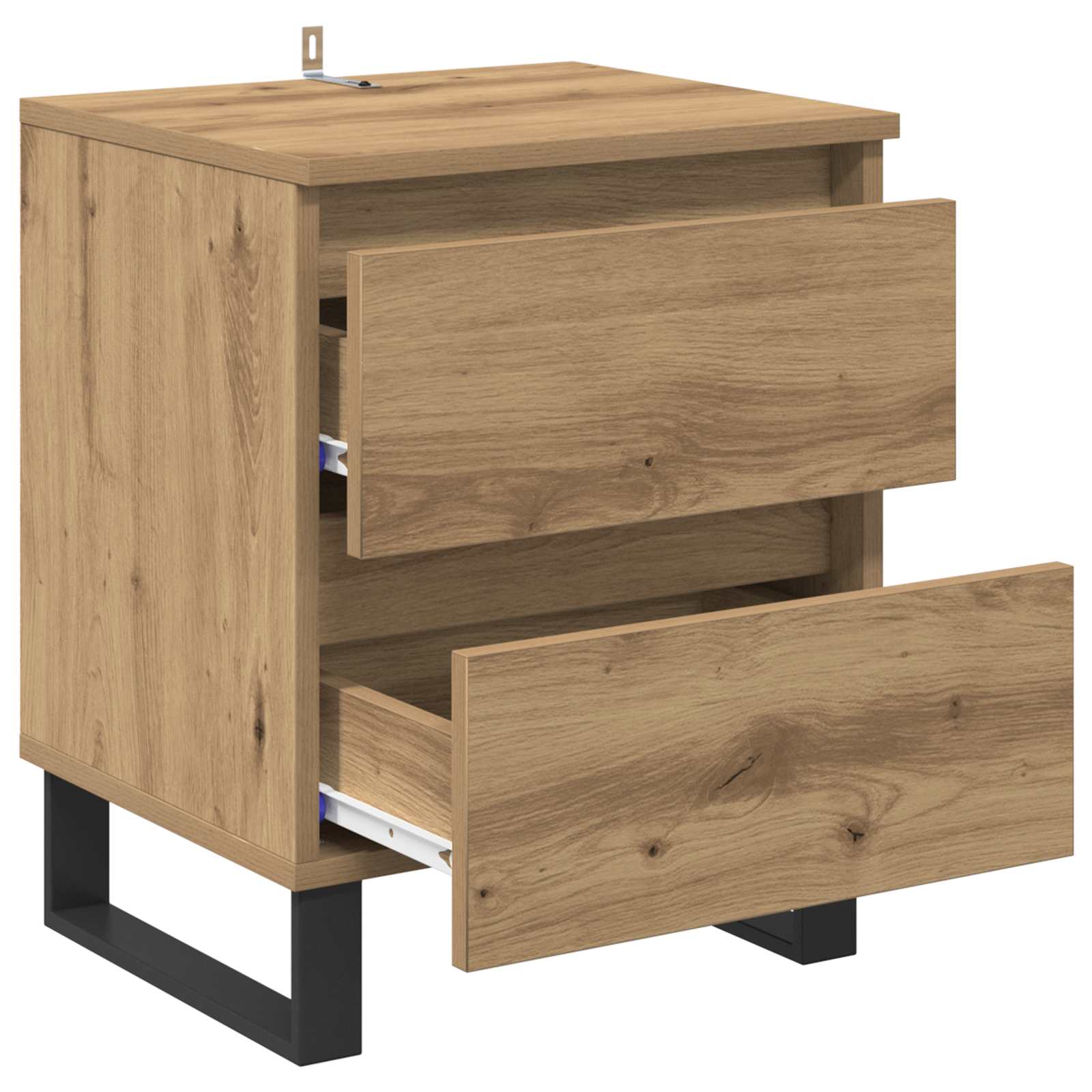 Nachtkastje 2 pcs Artisan Eiken 40 x 35 x 50 cm Bewerkt hout is nu te koop bij PeponiXL, paradijselijk wonen!