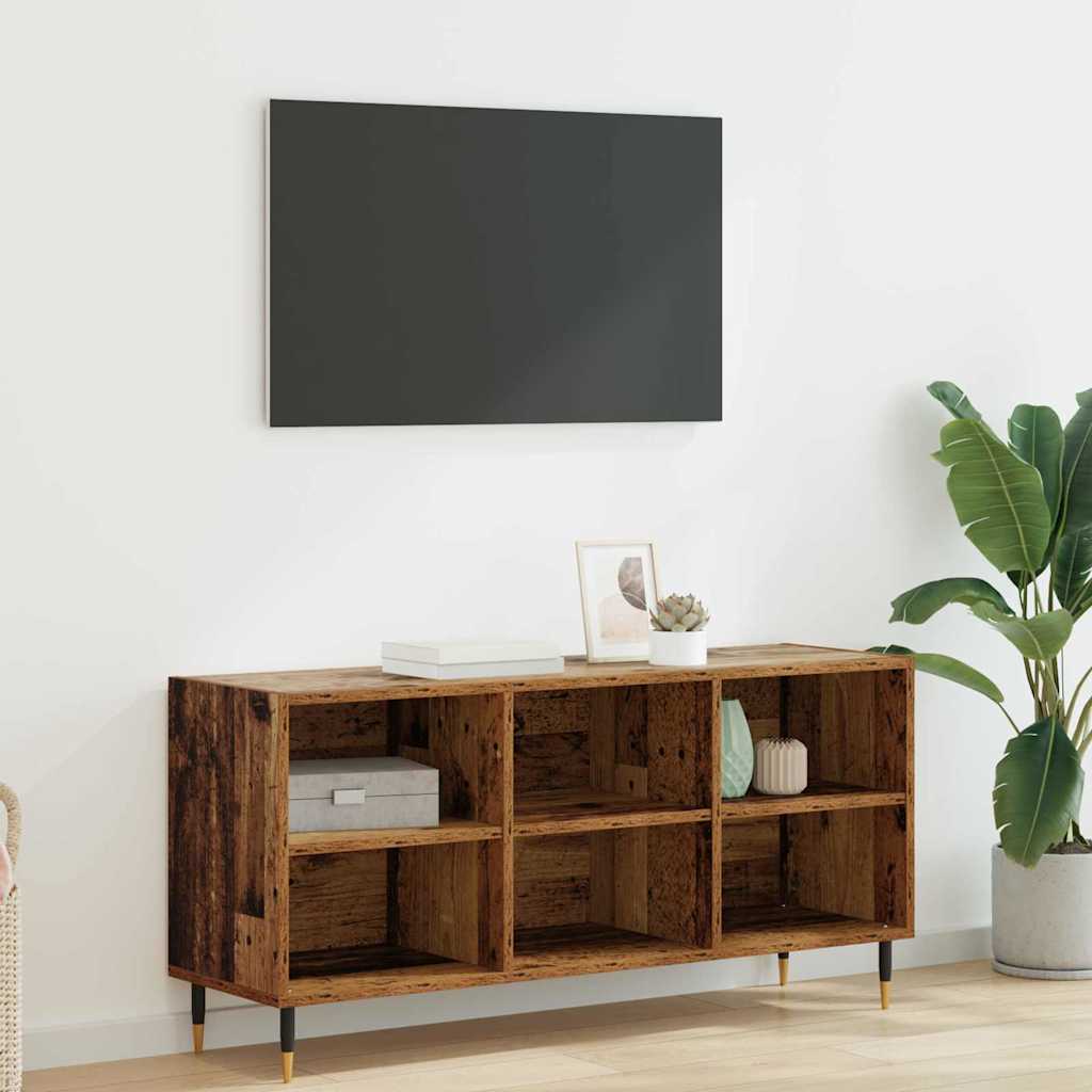 TV-kast Oud Hout 103,5 x 30 x 50 cm Bewerkt hout is nu te koop bij PeponiXL, paradijselijk wonen!