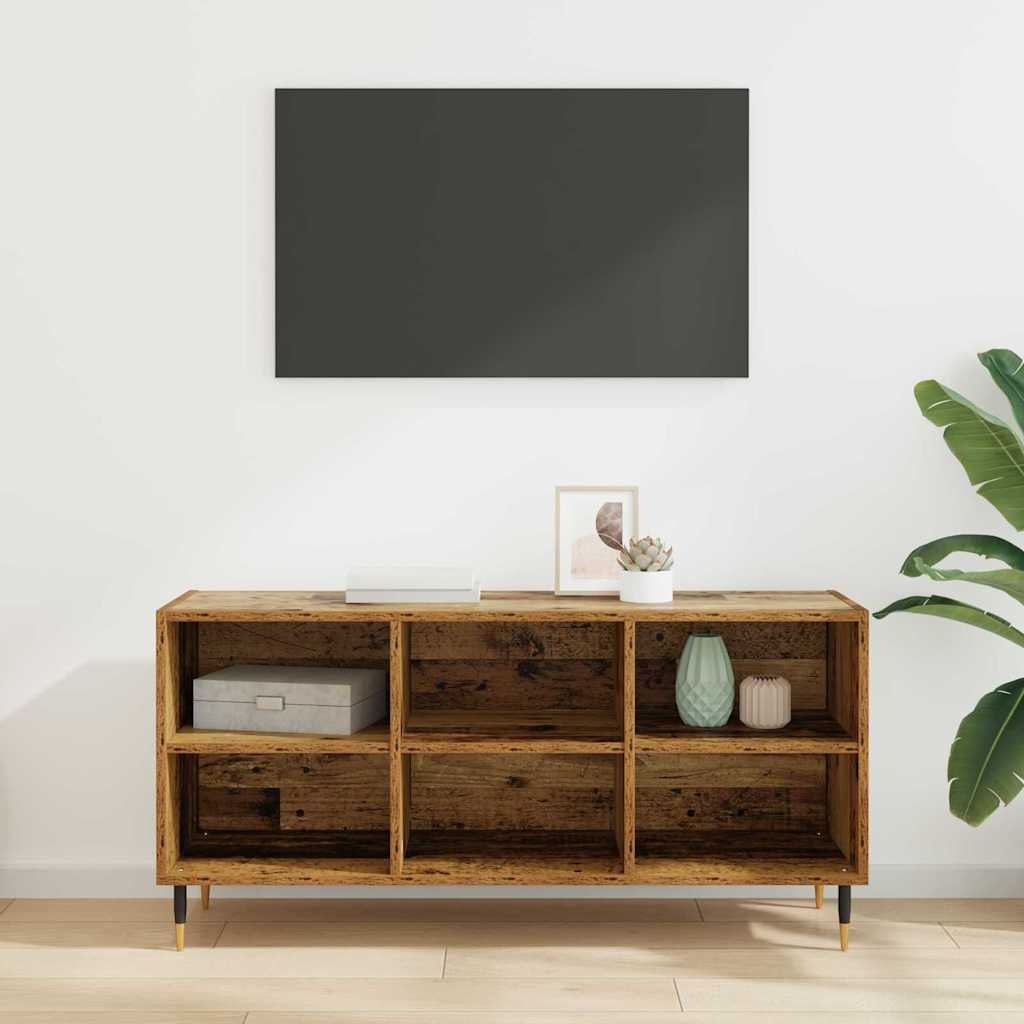 TV-kast Oud Hout 103,5 x 30 x 50 cm Bewerkt hout is nu te koop bij PeponiXL, paradijselijk wonen!
