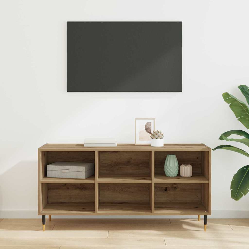TV-kast Artisan Eiken 103,5 x 30 x 50 cm Bewerkt hout is nu te koop bij PeponiXL, paradijselijk wonen!