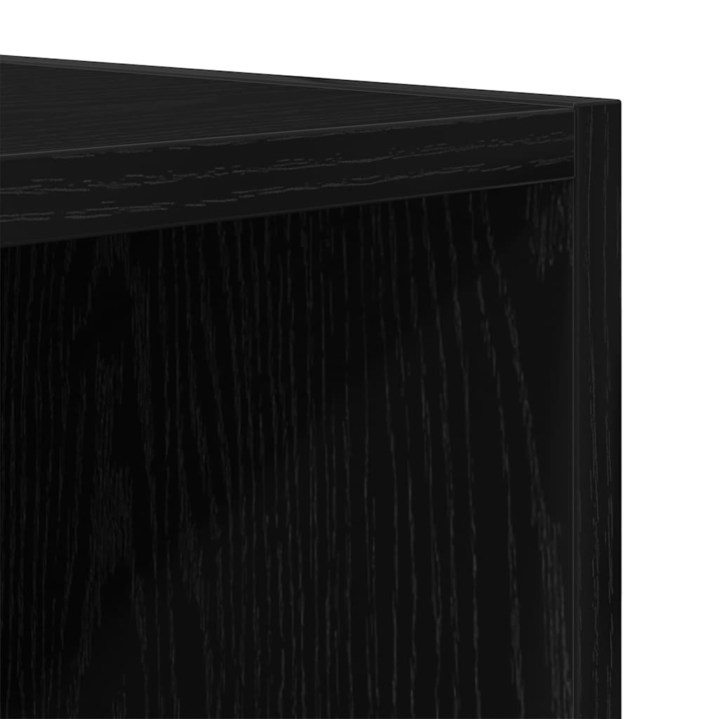 TV-kast Zwart Eiken 103,5 x 30 x 50 cm Bewerkt hout is nu te koop bij PeponiXL, paradijselijk wonen!