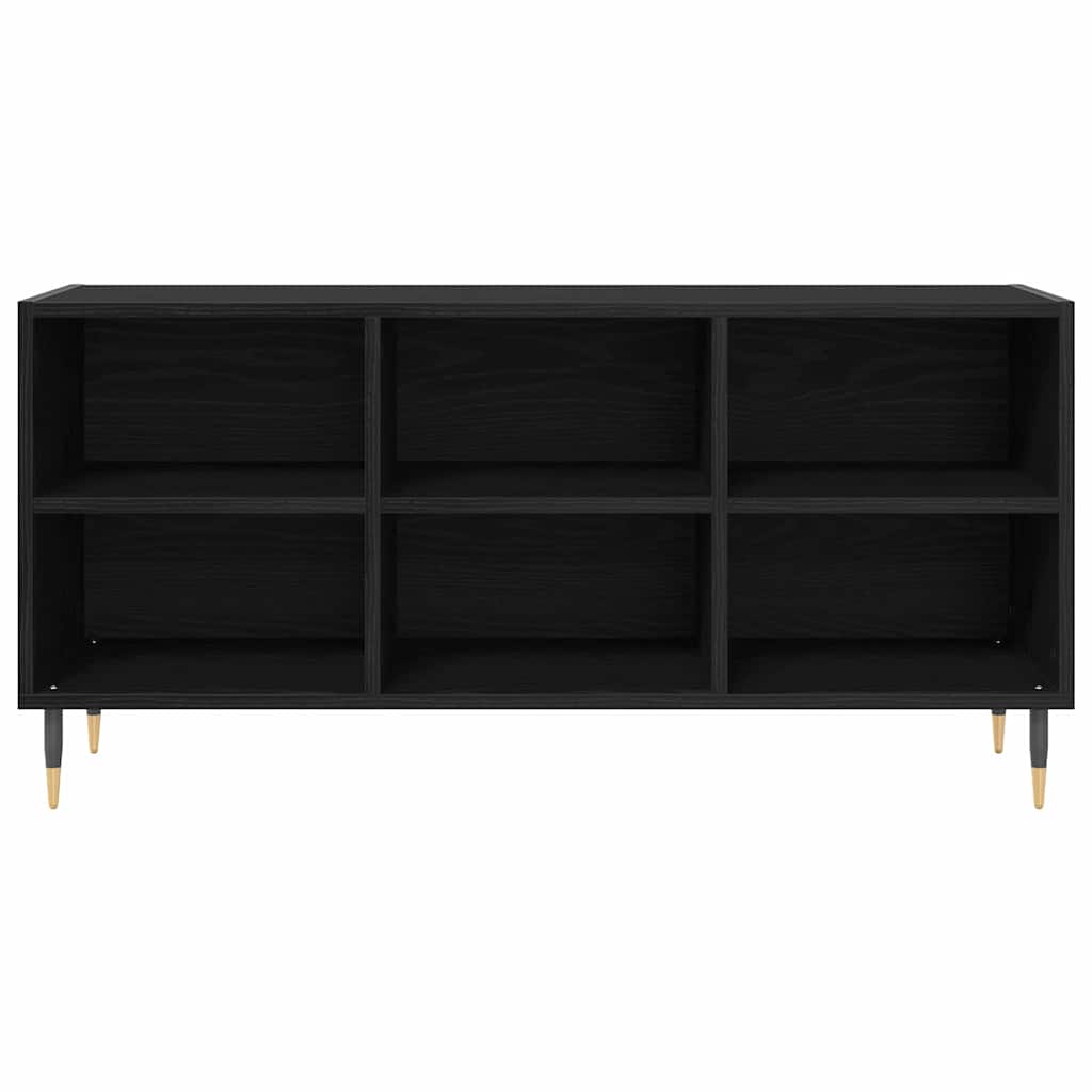 TV-kast Zwart Eiken 103,5 x 30 x 50 cm Bewerkt hout is nu te koop bij PeponiXL, paradijselijk wonen!