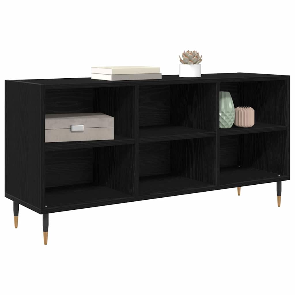 TV-kast Zwart Eiken 103,5 x 30 x 50 cm Bewerkt hout is nu te koop bij PeponiXL, paradijselijk wonen!