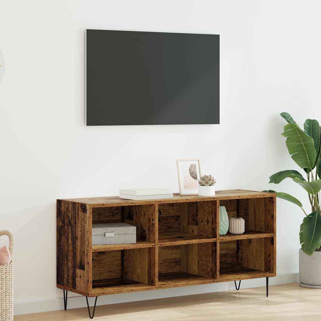 TV-kast Oud Hout 103,5 x 30 x 50 cm Bewerkt hout is nu te koop bij PeponiXL, paradijselijk wonen!