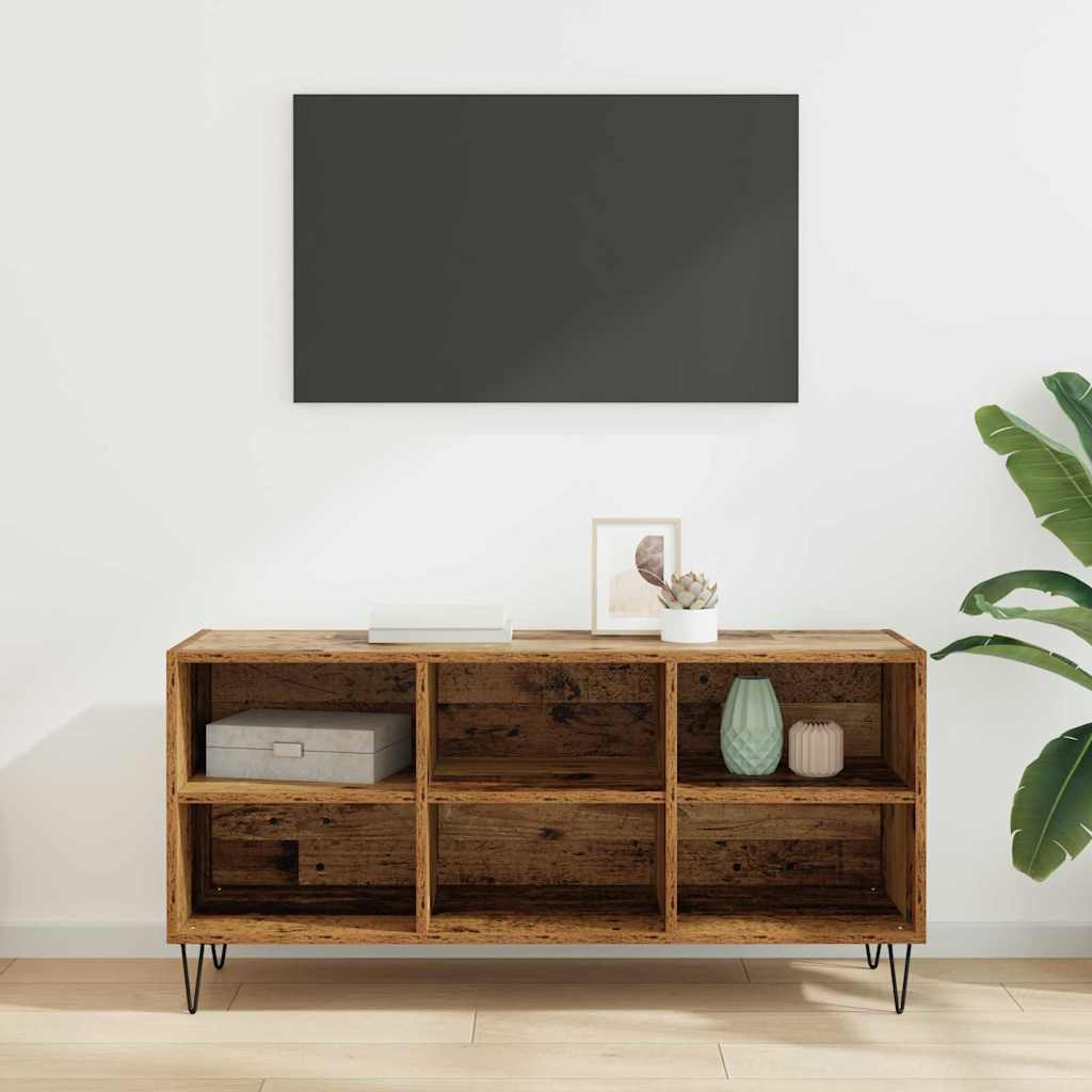 TV-kast Oud Hout 103,5 x 30 x 50 cm Bewerkt hout is nu te koop bij PeponiXL, paradijselijk wonen!