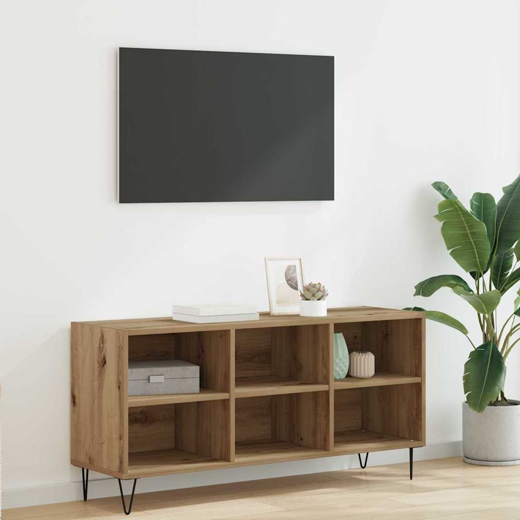 TV-kast Artisan Eiken 103,5 x 30 x 50 cm Bewerkt hout is nu te koop bij PeponiXL, paradijselijk wonen!