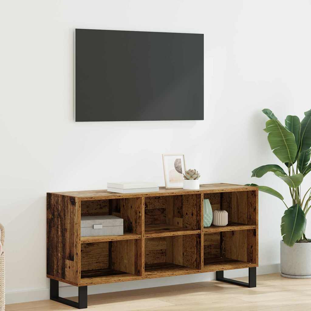 TV-kast Oud Hout 103,5 x 30 x 50 cm Bewerkt hout is nu te koop bij PeponiXL, paradijselijk wonen!