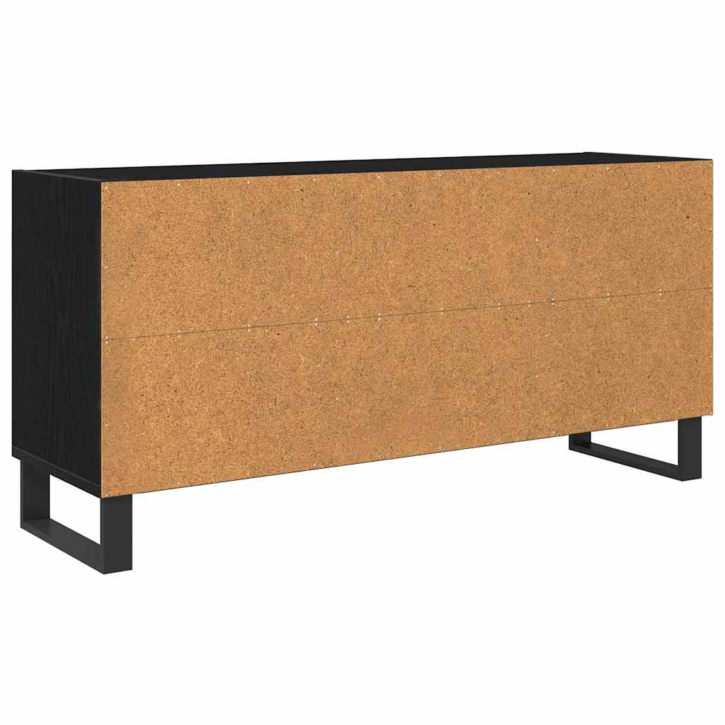 TV-kast Zwart Eiken 103,5 x 30 x 50 cm Bewerkt hout is nu te koop bij PeponiXL, paradijselijk wonen!