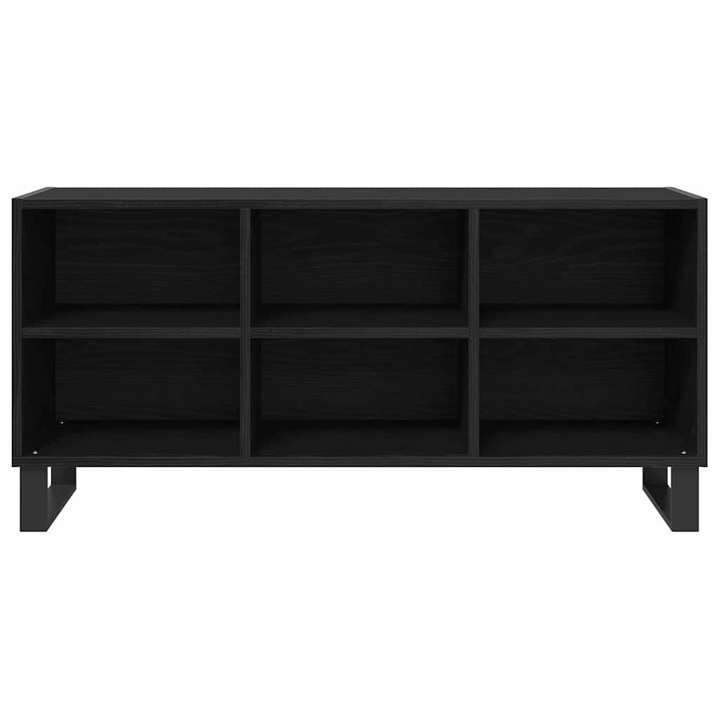 TV-kast Zwart Eiken 103,5 x 30 x 50 cm Bewerkt hout is nu te koop bij PeponiXL, paradijselijk wonen!