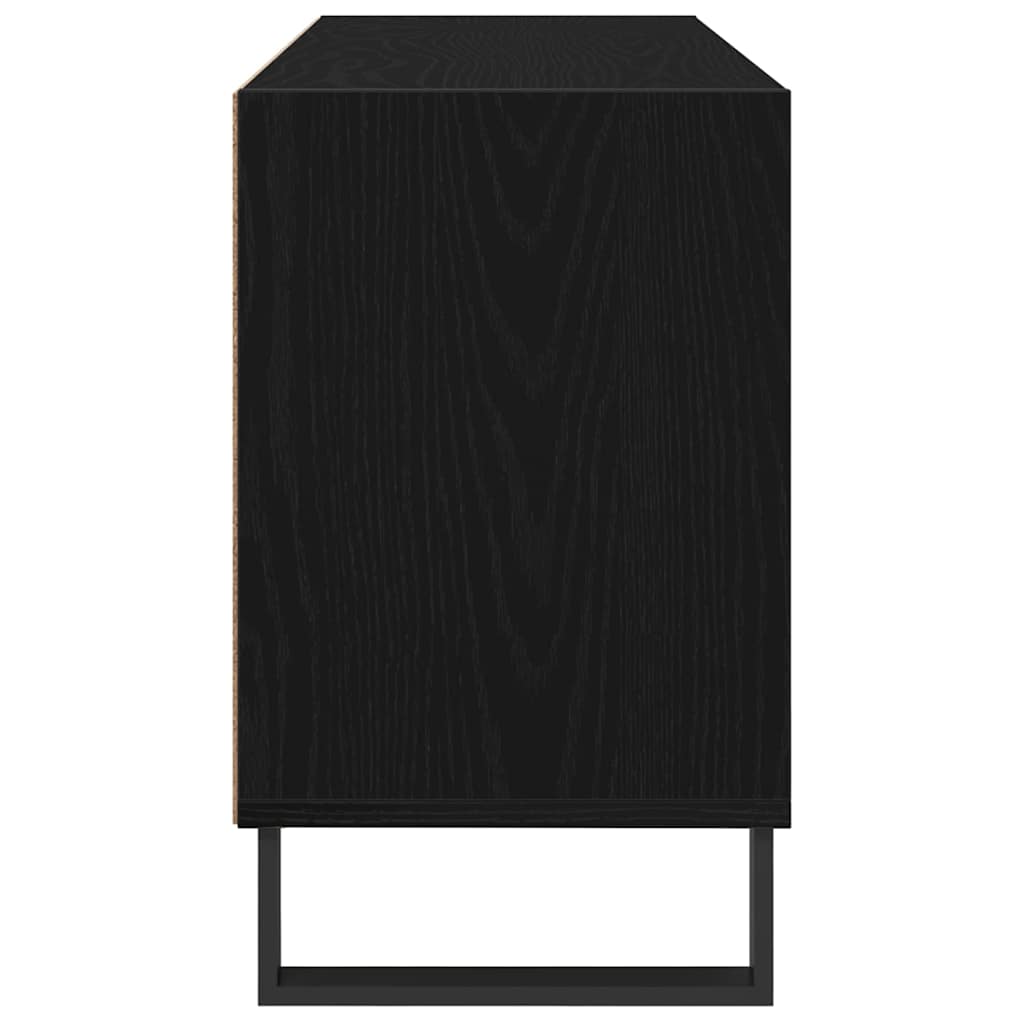 TV-kast Zwart Eiken 103,5 x 30 x 50 cm Bewerkt hout is nu te koop bij PeponiXL, paradijselijk wonen!