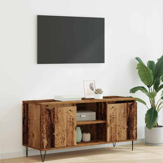 TV-kast Oud Hout 104 x 35 x 50 cm Bewerkt hout is nu te koop bij PeponiXL, paradijselijk wonen!