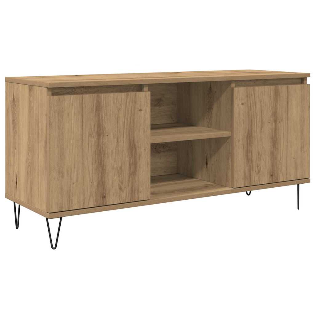 TV-kast Artisan Eiken 104 x 35 x 50 cm Bewerkt hout is nu te koop bij PeponiXL, paradijselijk wonen!