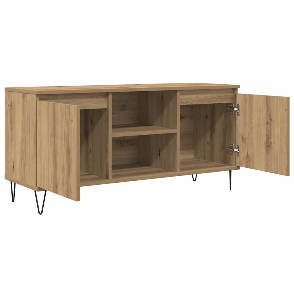 TV-kast Artisan Eiken 104 x 35 x 50 cm Bewerkt hout is nu te koop bij PeponiXL, paradijselijk wonen!