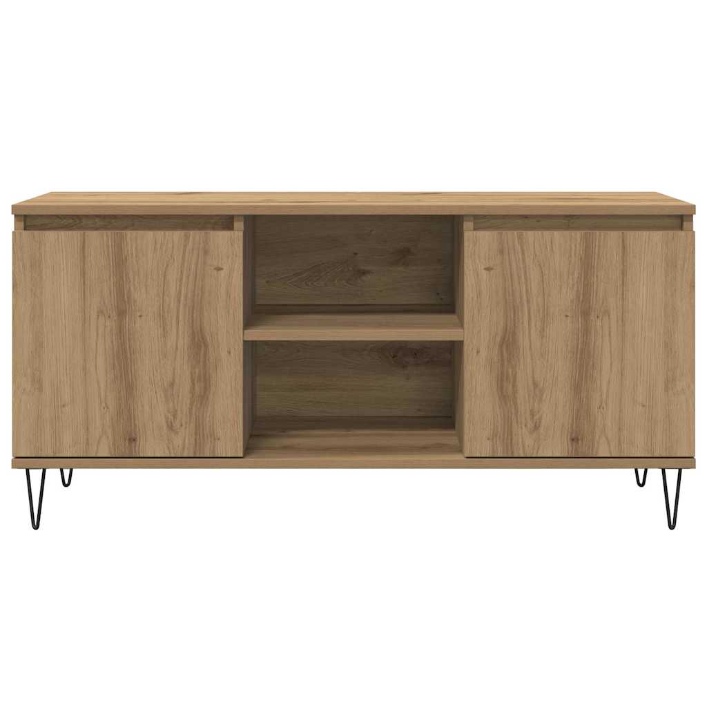 TV-kast Artisan Eiken 104 x 35 x 50 cm Bewerkt hout is nu te koop bij PeponiXL, paradijselijk wonen!