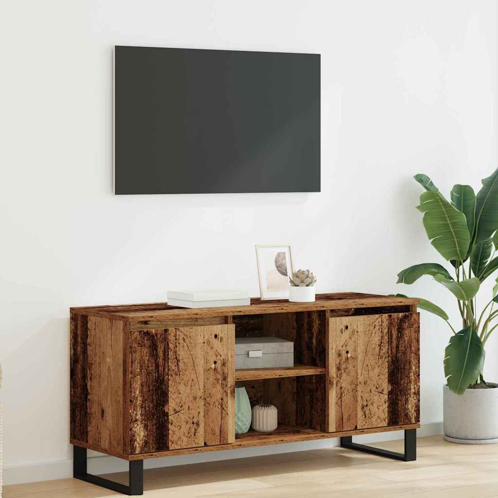 TV-kast Oud Hout 104 x 35 x 50 cm Bewerkt hout is nu te koop bij PeponiXL, paradijselijk wonen!