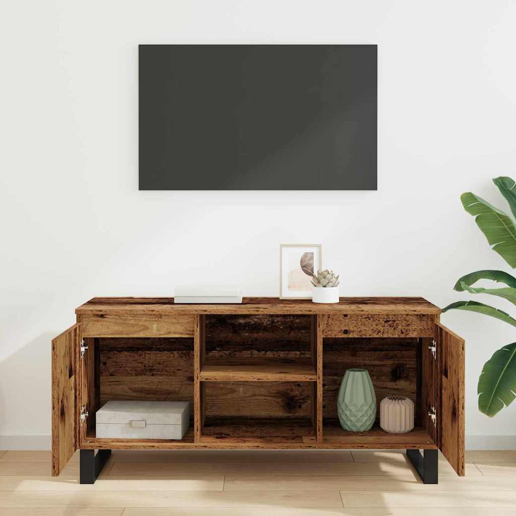 TV-kast Oud Hout 104 x 35 x 50 cm Bewerkt hout is nu te koop bij PeponiXL, paradijselijk wonen!