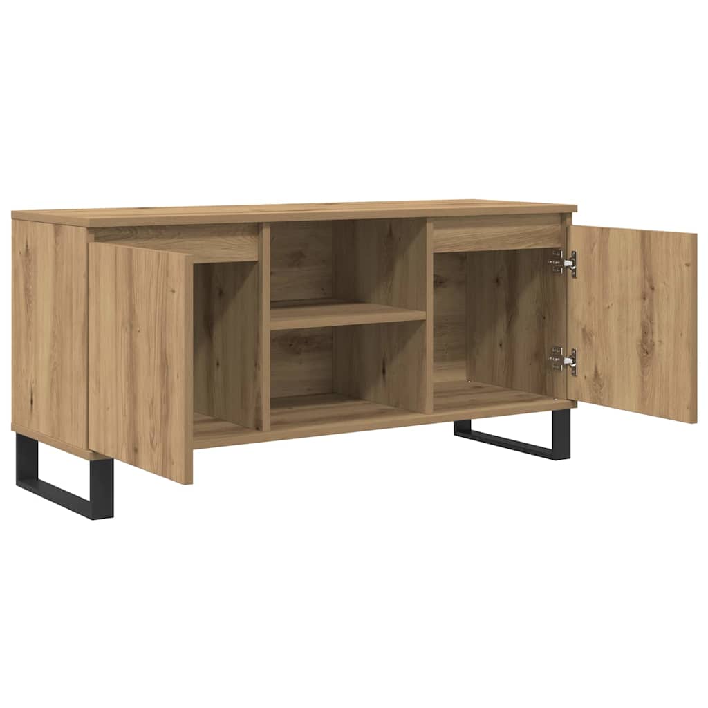 TV-kast Artisan Eiken 104 x 35 x 50 cm Bewerkt hout is nu te koop bij PeponiXL, paradijselijk wonen!