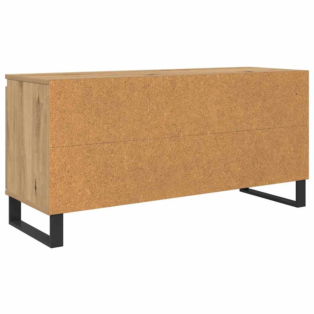 TV-kast Artisan Eiken 104 x 35 x 50 cm Bewerkt hout is nu te koop bij PeponiXL, paradijselijk wonen!