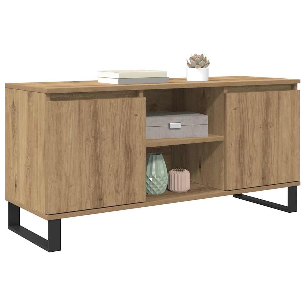 TV-kast Artisan Eiken 104 x 35 x 50 cm Bewerkt hout is nu te koop bij PeponiXL, paradijselijk wonen!
