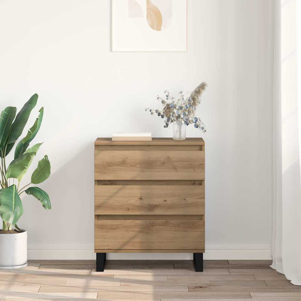 Dressoir met lade Artisan Eiken 60 x 35 x 70 cm Bewerkt hout is nu te koop bij PeponiXL, paradijselijk wonen!