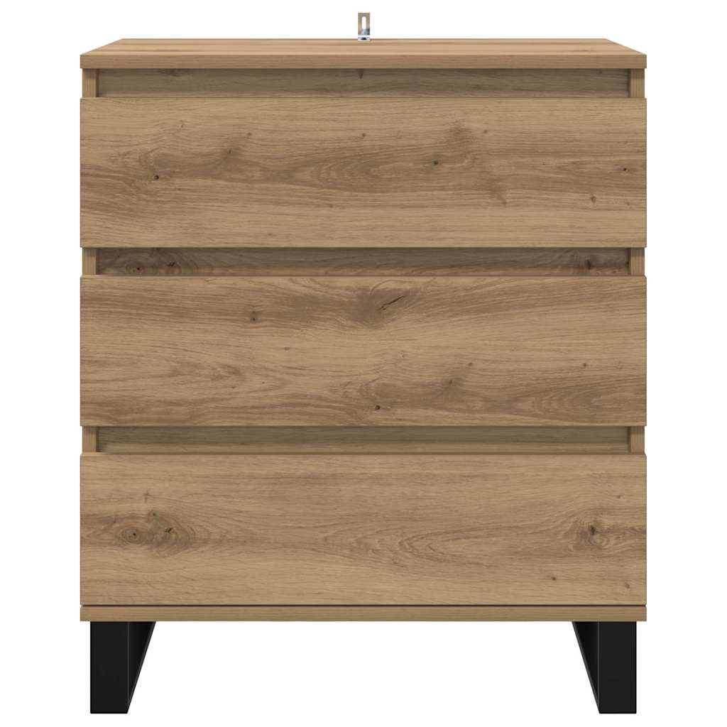 Dressoir met lade Artisan Eiken 60 x 35 x 70 cm Bewerkt hout is nu te koop bij PeponiXL, paradijselijk wonen!