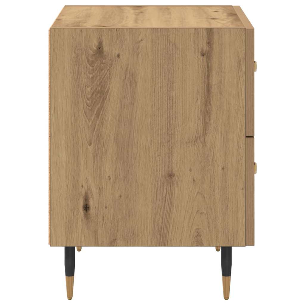 Nachtkastje 2 pcs Artisan Eiken 40 x 35 x 47,5 cm Bewerkt hout is nu te koop bij PeponiXL, paradijselijk wonen!