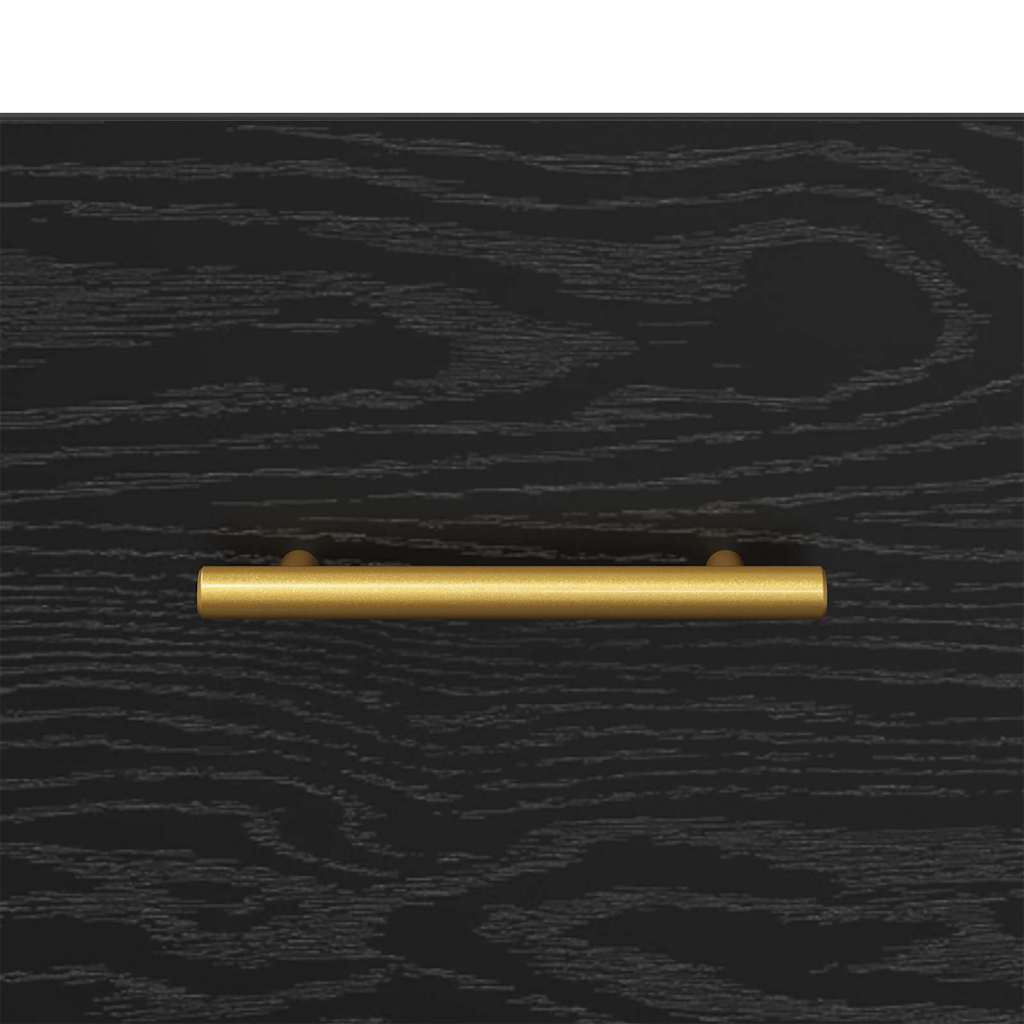 Nachtkastje met lade Zwart Eiken 40 x 35 x 47,5 cm Bewerkt hout is nu te koop bij PeponiXL, paradijselijk wonen!