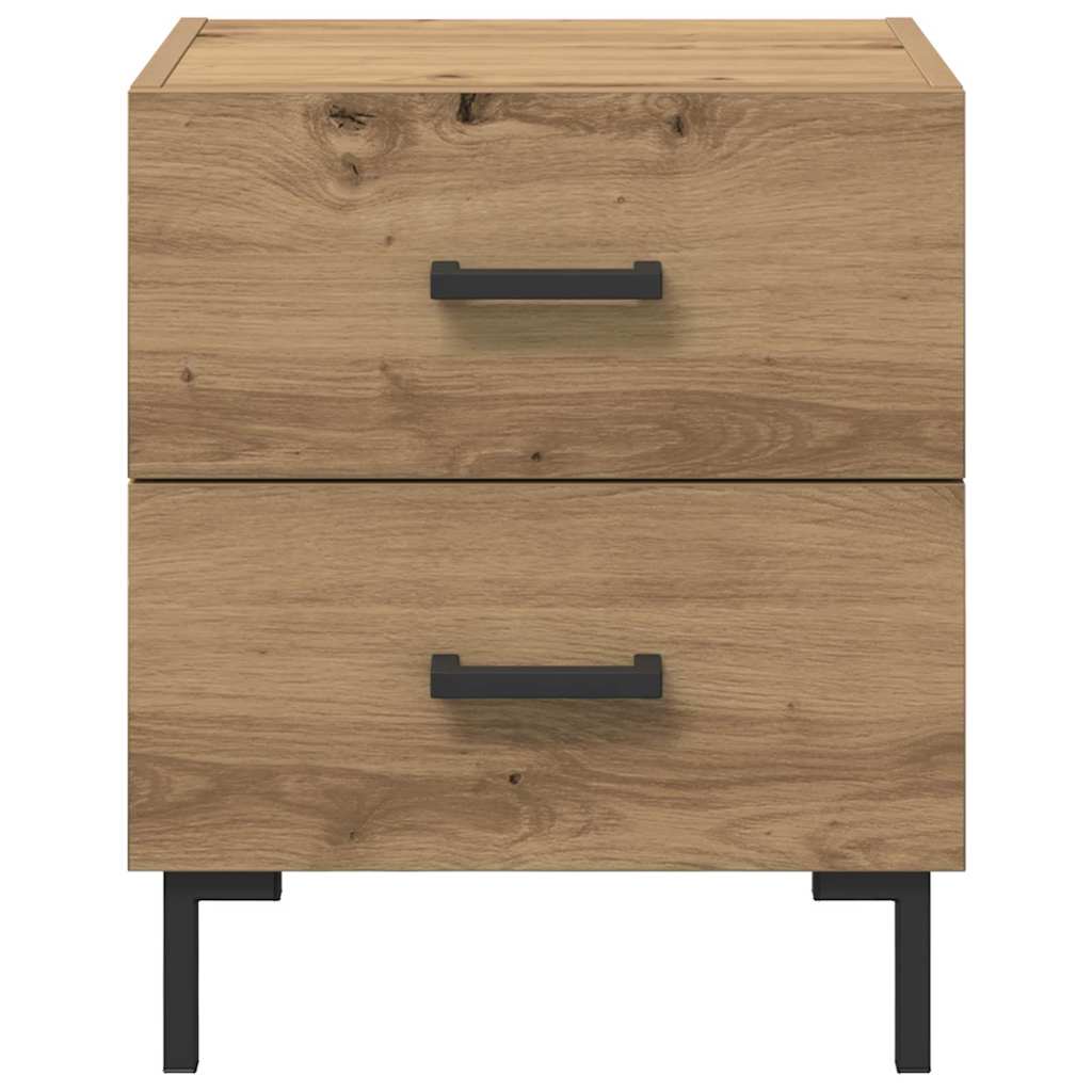 Nachtkastje 2 pcs Artisan Eiken 40 x 35 x 47,5 cm Bewerkt hout is nu te koop bij PeponiXL, paradijselijk wonen!