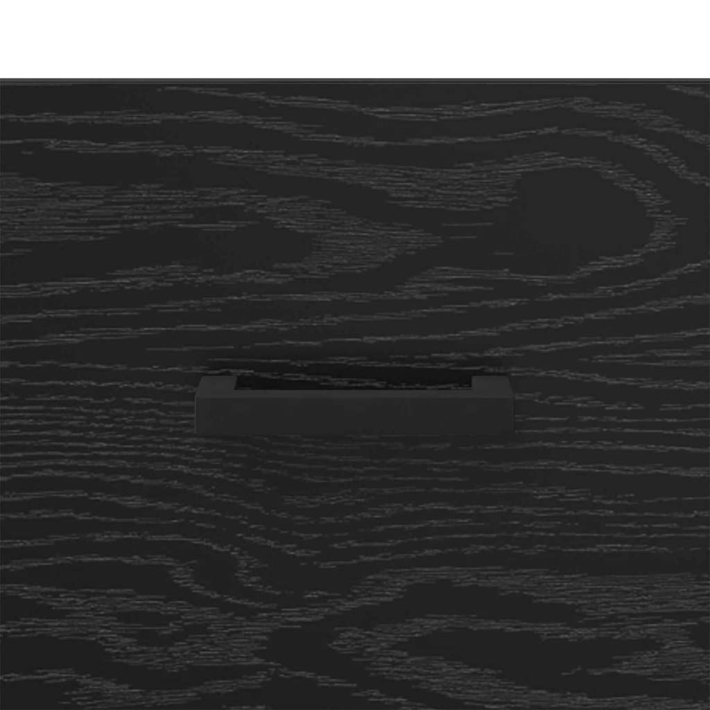 Nachtkastje met lade Zwart Eiken 40 x 35 x 47,5 cm Bewerkt hout is nu te koop bij PeponiXL, paradijselijk wonen!