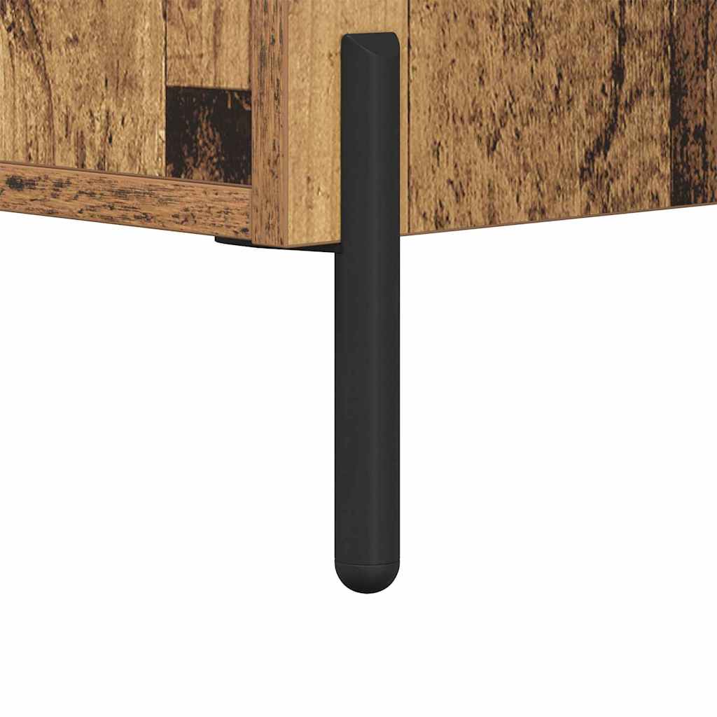 Nachtkastje met lade Oudhout 40 x 35 x 47,5 cm Bewerkt hout is nu te koop bij PeponiXL, paradijselijk wonen!