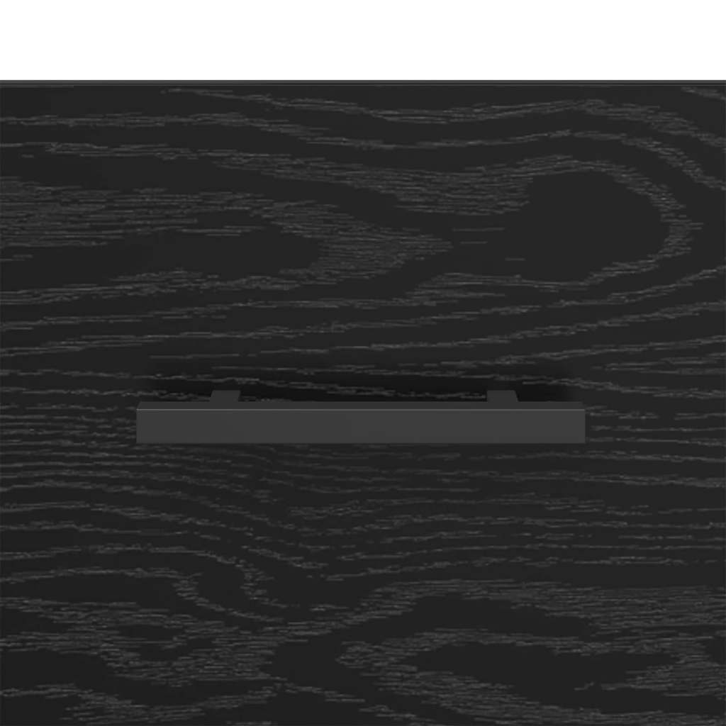 Nachtkastje met lade Zwart Eiken 40 x 35 x 47,5 cm Bewerkt hout is nu te koop bij PeponiXL, paradijselijk wonen!