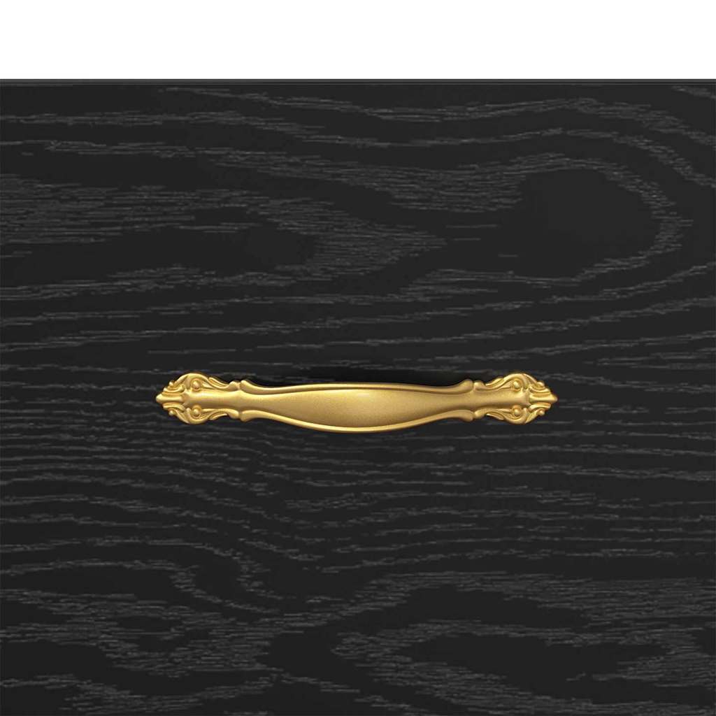 Nachtkastje met lade Zwart Eiken 40 x 40 x 66 cm Bewerkt hout is nu te koop bij PeponiXL, paradijselijk wonen!