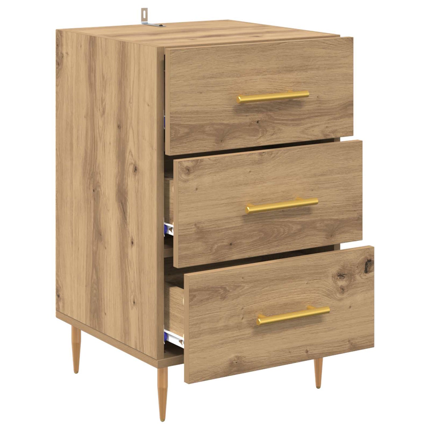 Nachtkastje Artisan Eiken 40 x 40 x 66 cm Bewerkt hout