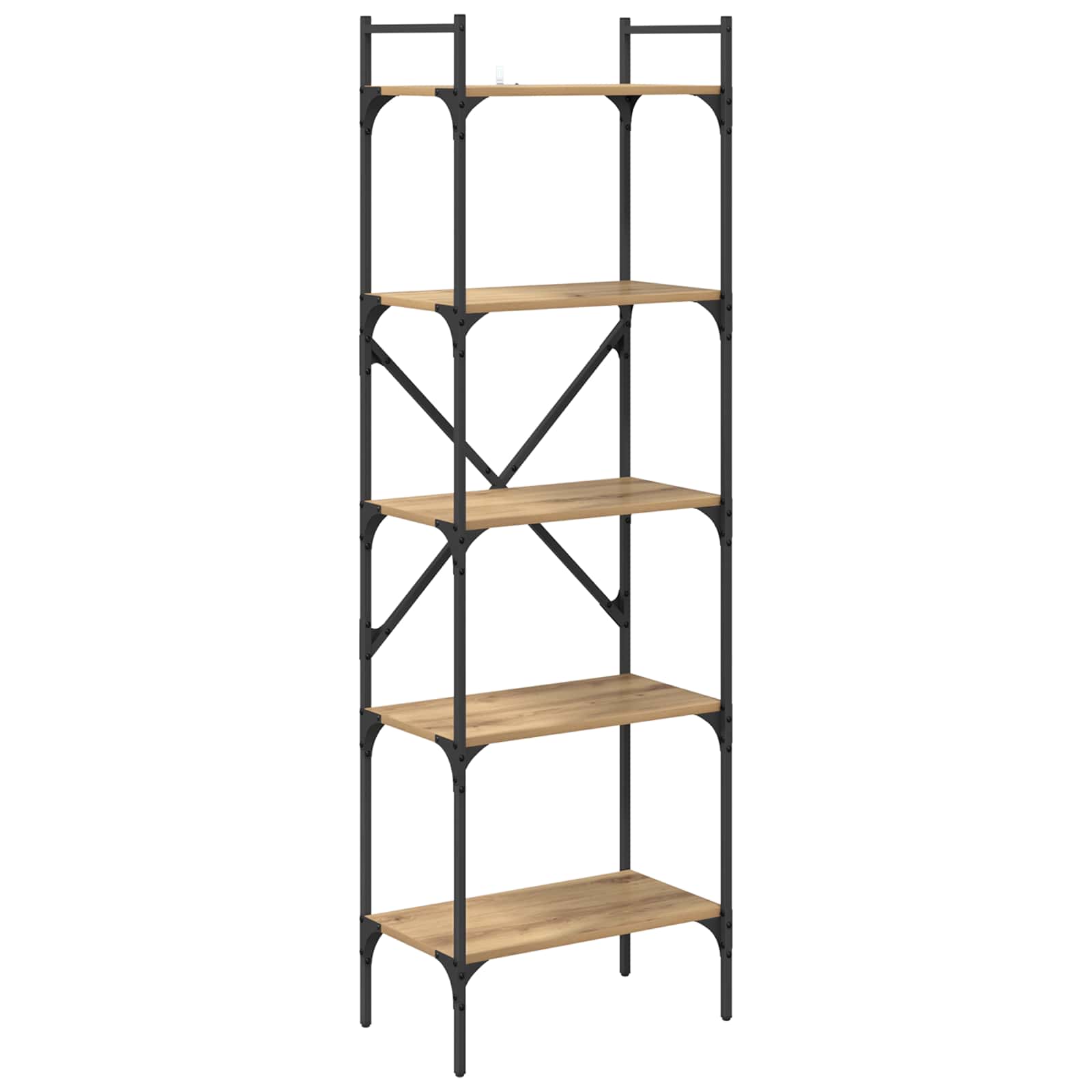 Boekenkast 5-laags 56 x 32 x 174 cm Bewerkt hout Artisan Eiken is nu te koop bij PeponiXL, paradijselijk wonen!