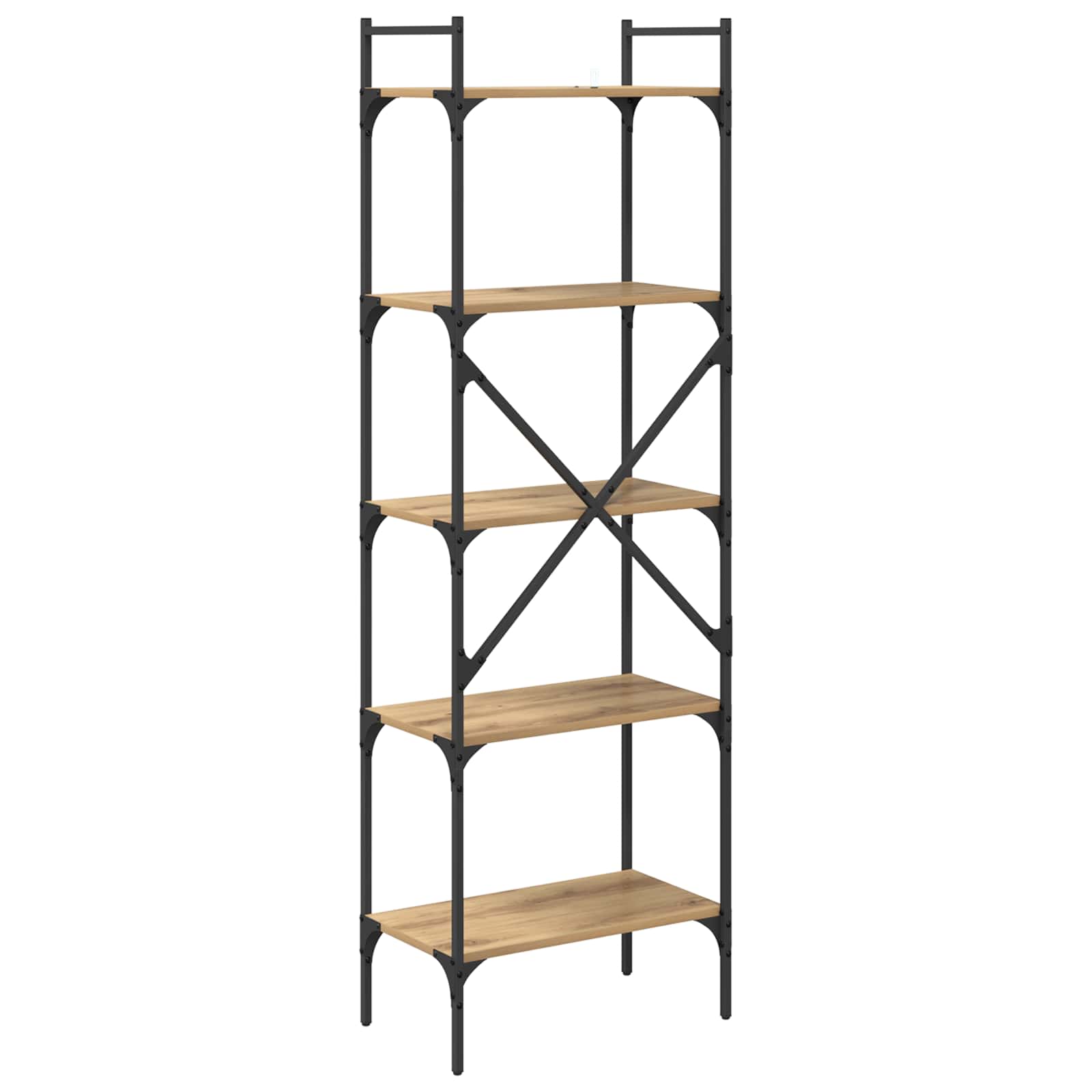 Boekenkast 5-laags 56 x 32 x 174 cm Bewerkt hout Artisan Eiken is nu te koop bij PeponiXL, paradijselijk wonen!