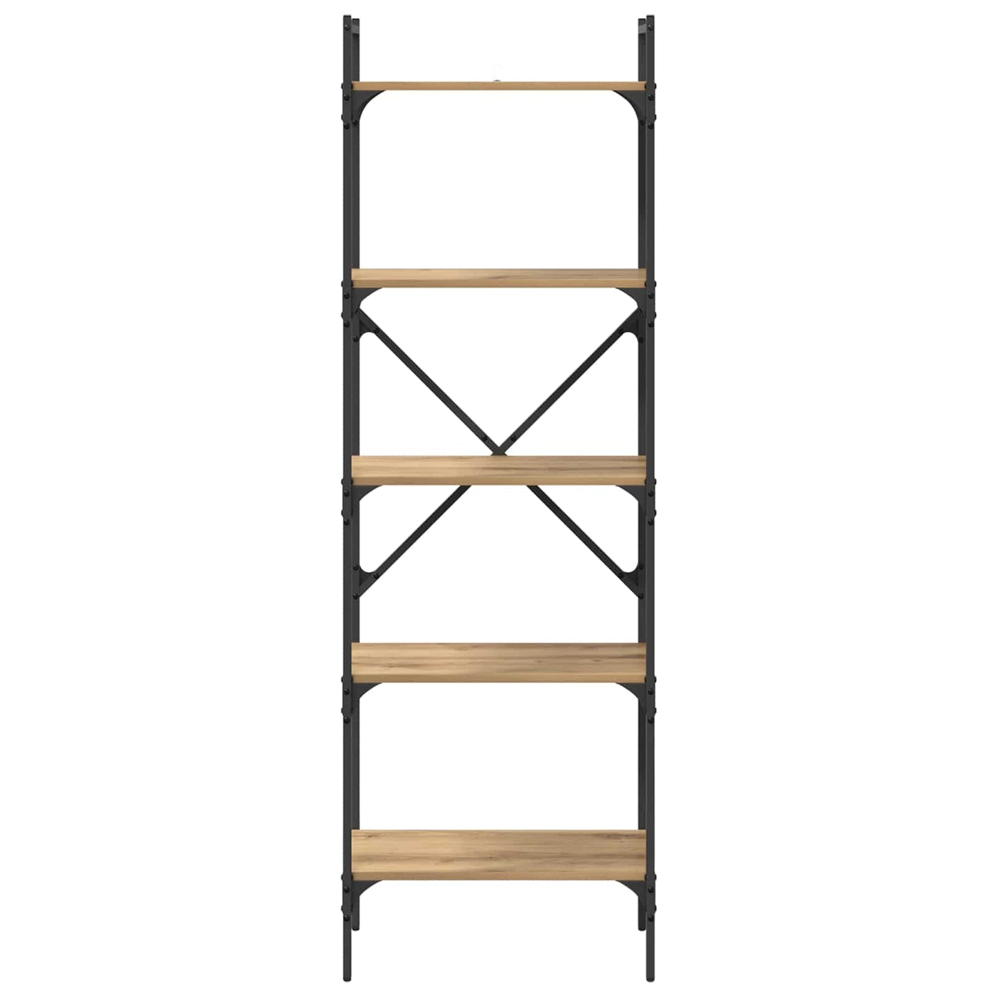 Boekenkast 5-laags 56 x 32 x 174 cm Bewerkt hout Artisan Eiken is nu te koop bij PeponiXL, paradijselijk wonen!
