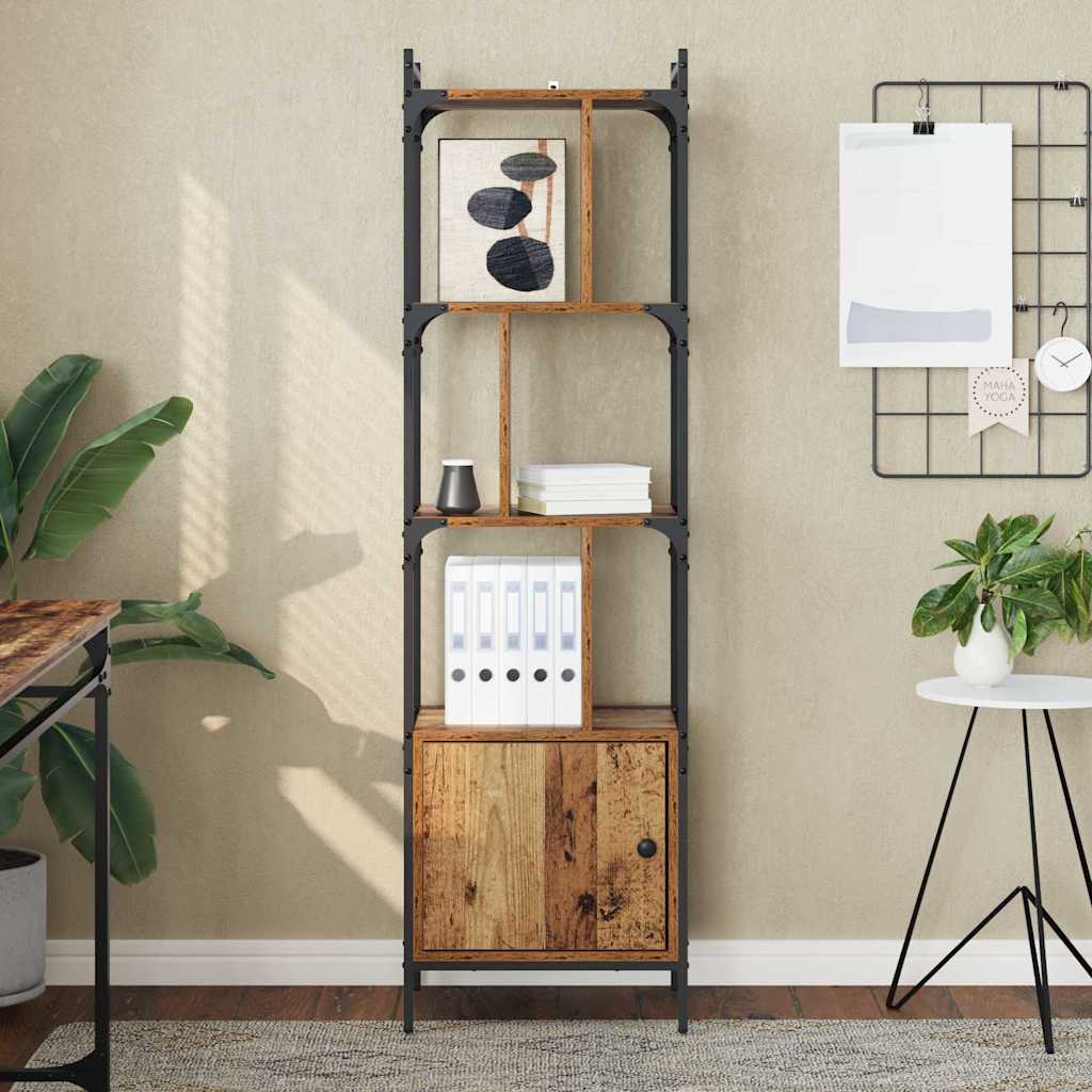 Boekenkast Oud Hout 44,5 x 30 x 154,5 cm Bewerkt hout is nu te koop bij PeponiXL, paradijselijk wonen!