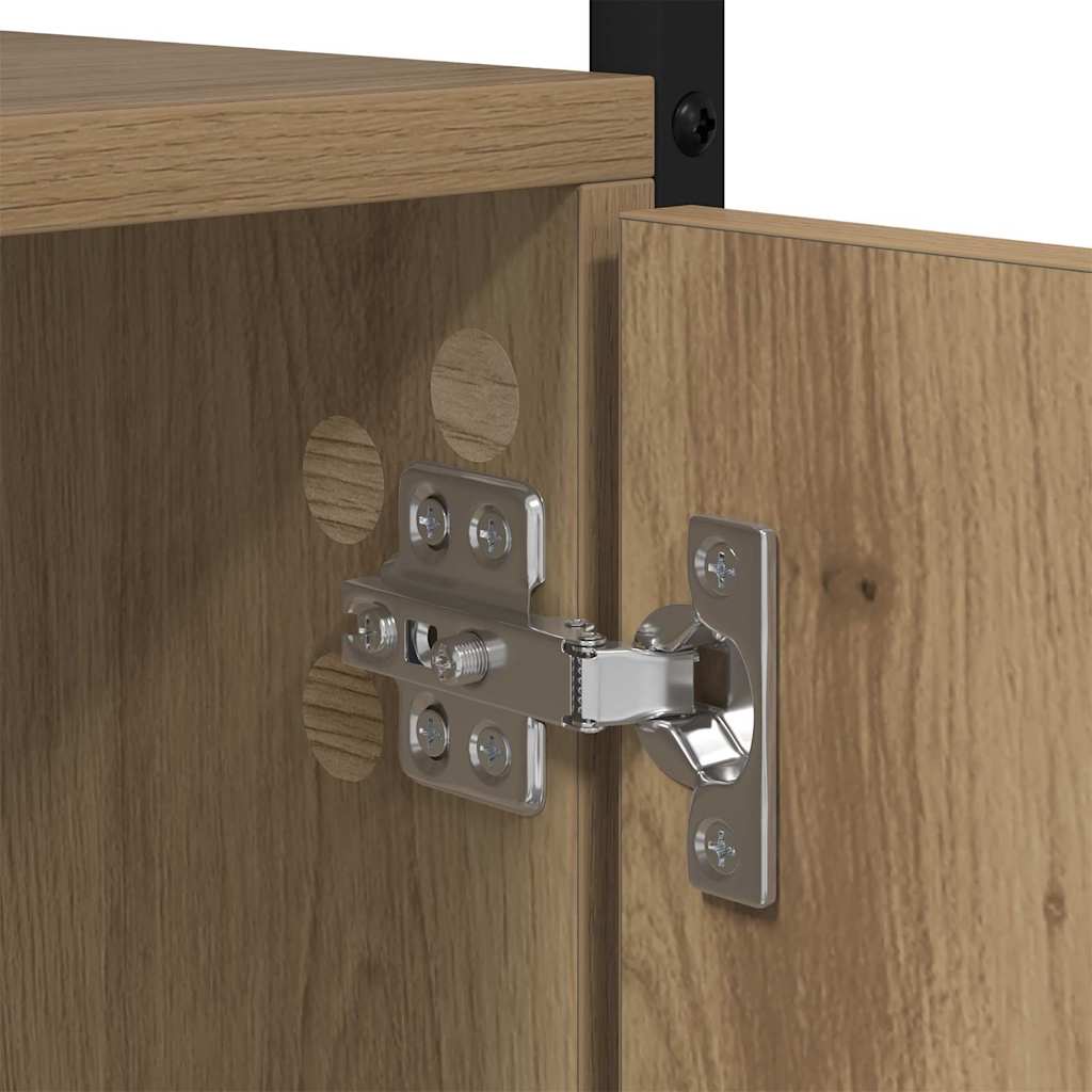 Boekenkast Artisan Eiken 44,5 x 30 x 154,5 cm Bewerkt hout is nu te koop bij PeponiXL, paradijselijk wonen!