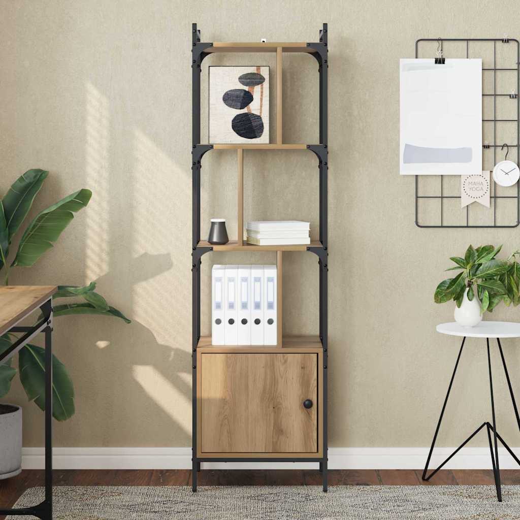 Boekenkast Artisan Eiken 44,5 x 30 x 154,5 cm Bewerkt hout is nu te koop bij PeponiXL, paradijselijk wonen!