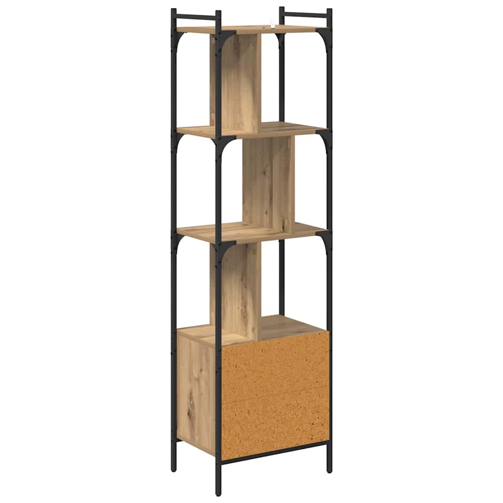 Boekenkast Artisan Eiken 44,5 x 30 x 154,5 cm Bewerkt hout is nu te koop bij PeponiXL, paradijselijk wonen!