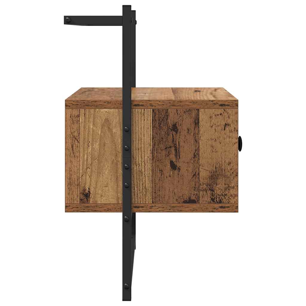 Nachtkastje met lade Oudhout 35 x 30 x 51 cm Bewerkt hout is nu te koop bij PeponiXL, paradijselijk wonen!