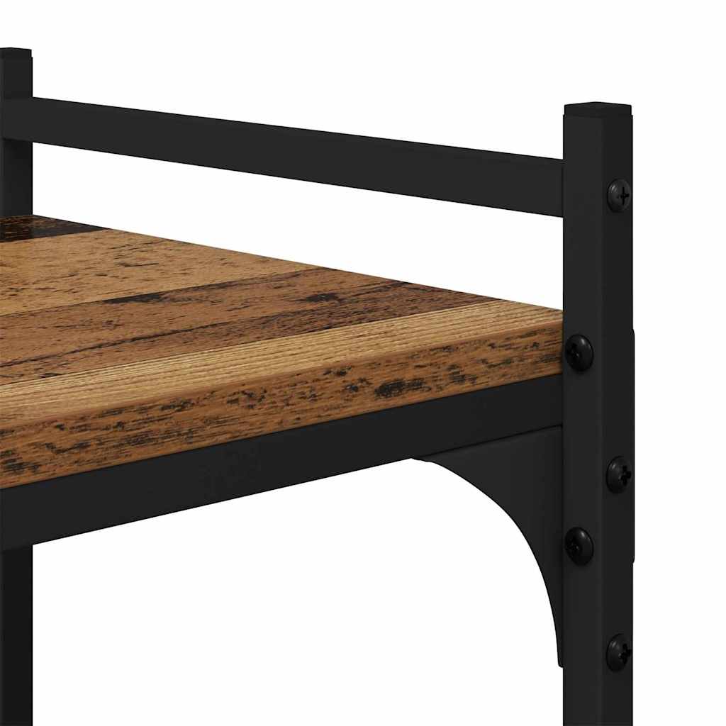 Boekenkast Oud hout 76 x 32 x 192 cm Bewerkt hout is nu te koop bij PeponiXL, paradijselijk wonen!