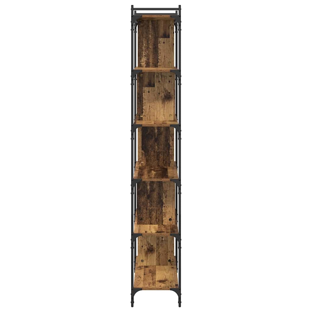Boekenkast Oud hout 76 x 32 x 192 cm Bewerkt hout is nu te koop bij PeponiXL, paradijselijk wonen!