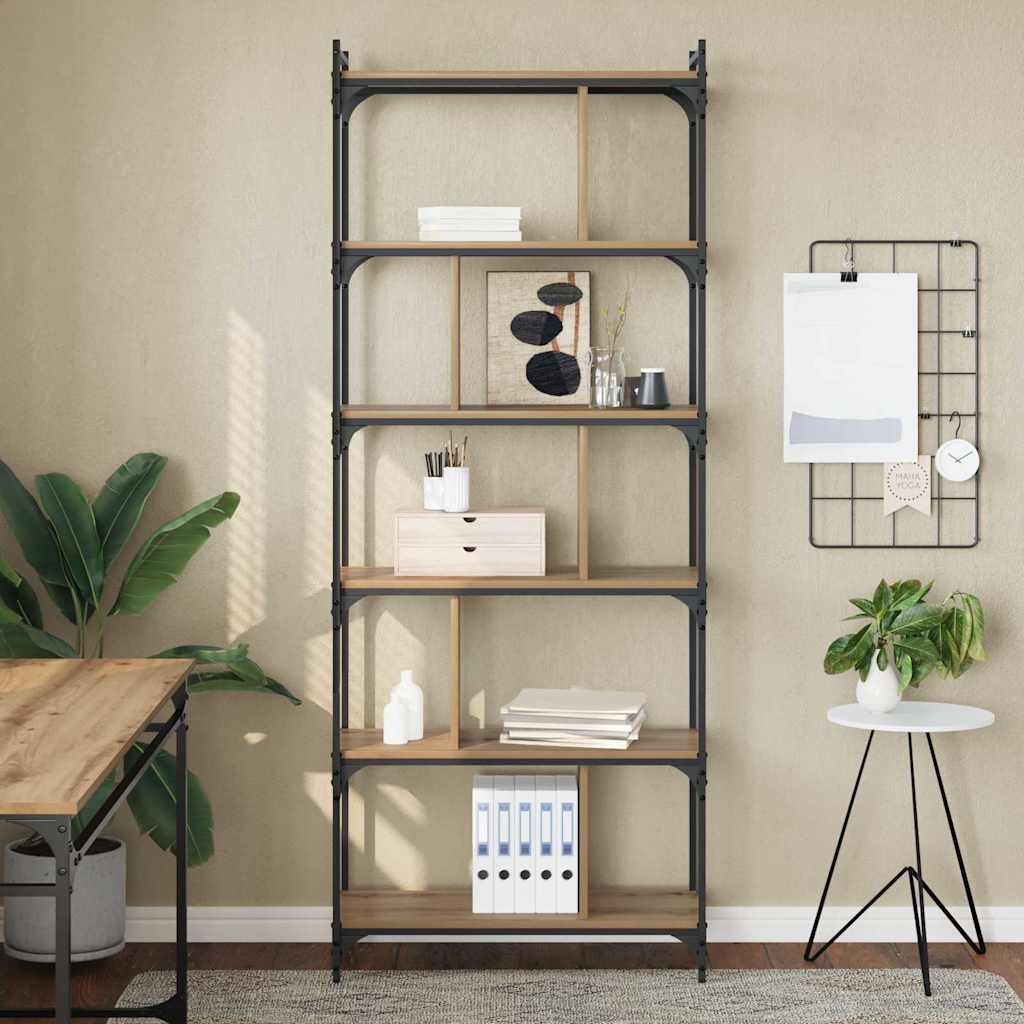 Boekenkast artisanaal eikenkleurig 76 x 32 x 192 cm is nu te koop bij PeponiXL, paradijselijk wonen!