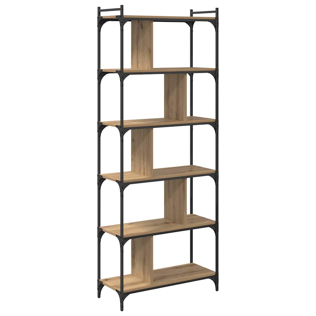 Boekenkast artisanaal eikenkleurig 76 x 32 x 192 cm is nu te koop bij PeponiXL, paradijselijk wonen!