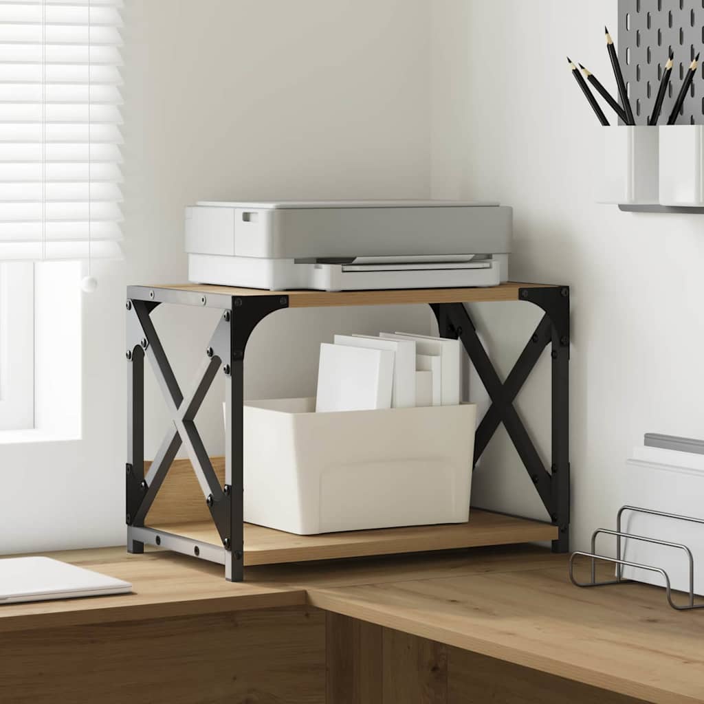 Printerstand Artisan Eiken 44 x 26 x 31,5 cm Bewerkt hout is nu te koop bij PeponiXL, paradijselijk wonen!