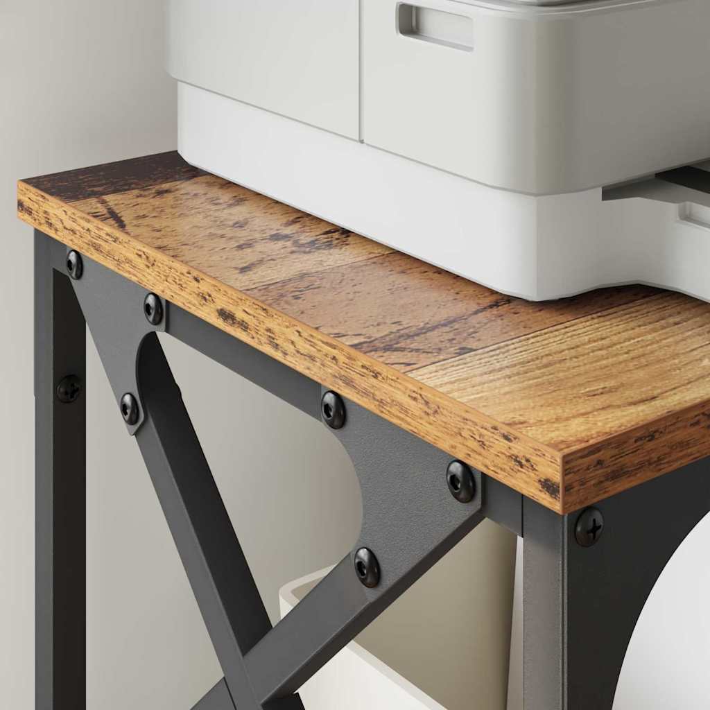 Printerstand Verstelbaar Oud Hout 40 x 30 x 31 cm Bewerkt hout is nu te koop bij PeponiXL, paradijselijk wonen!
